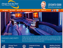 Tablet Screenshot of chicagopartybusrent.com